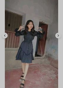 Black Corset Korean Mini Dress