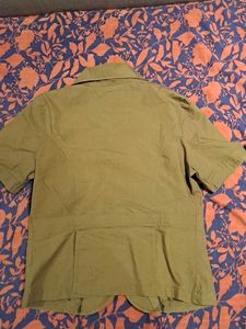 Brown Button-Down Top