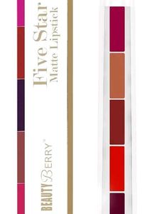 Beauty Berry Five Star Matte Lipstick Pack Of 12