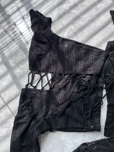 Black Sequin Jumpsuit
