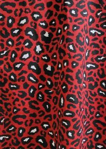 Red Animal Print Top