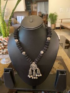 Lambani Thread and Bead Work Coin Pendent Necklace