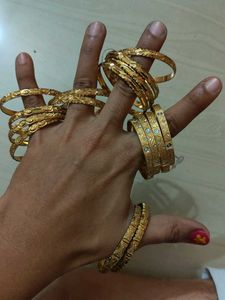 Golden Bangles (Set of 2 and 4)150 rs each