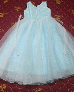 Sparkling Sky Blue Party Dress for Girls