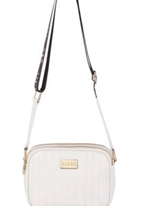 White Teaxtured Medium SLING HANDBAG Kleio