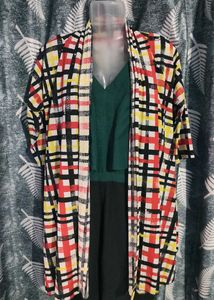 Colorful Plaid Cardigan Shrug