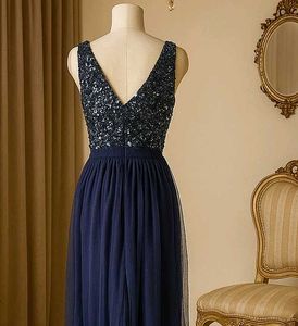 Elegant Navy Blue Maxi Dress