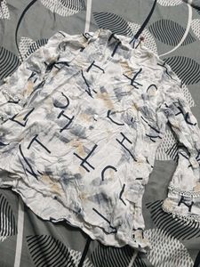Patterned Ruffle Top