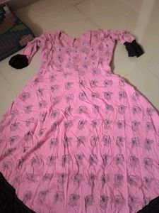 Pink Printed Kurta