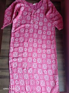 Pink Printed Kurta