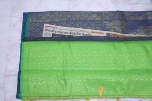Kanjivaram Green & Blue Brocade Saree