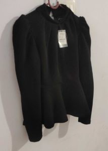 KASSUALY BLACK PEPLUM TOP
