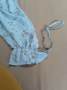 Floral Light Blue Top