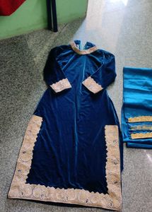 Velvet Kurta Set