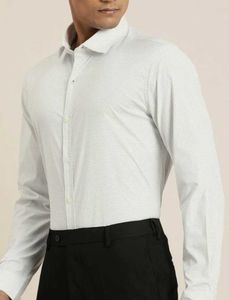 Stylish White Patterned Shirt