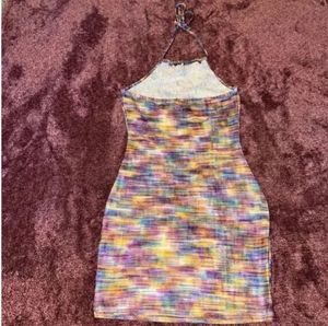 KNIT HALTER NECK DRESS