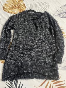 A Party wear Grey Winter Tunic