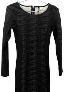 H&M Black Textured Dress (size -32 )