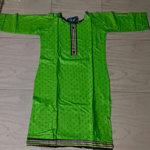 Green Printed Kurta