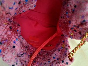 Pink Tweed Shoulder Bag