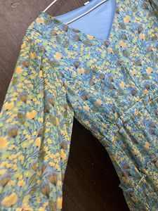 Beautiful Blue Green A Line Dress