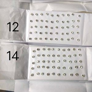 925 Pure Silver Dimond Nose And Ear Earings 1 pair