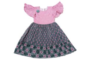 Girls' Pink & Grey Floral Forge 👗💓