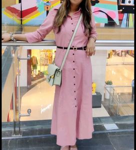Pink Shirt Dress