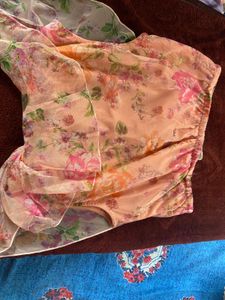 unused Sassafras Floral Mesh Top