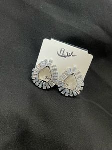 Sparkling Teardrop CZ Stud Earrings