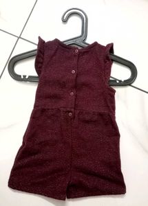 Burgundy Sparkle Romper