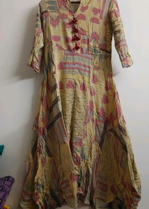 Onion Pink Asymmetric Kurta