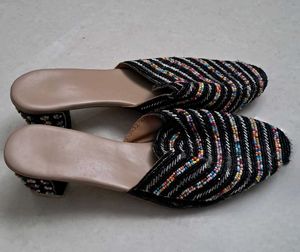 Beaded Mule Slides