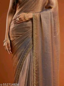 New Partywear Saree Attached With Blouse