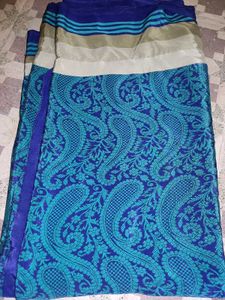 School Crape Saree