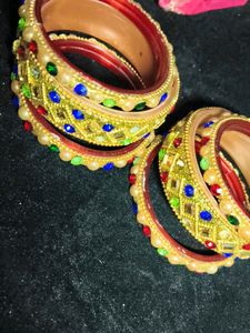 Colorful Beaded Bangle Set