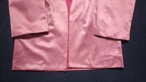 silk satin Rose Gold Open Front Women Belezar