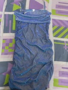 ruched bodycon shimmer dress