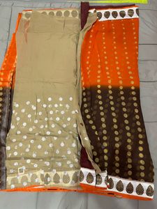 Saree With Unstitched Blouse