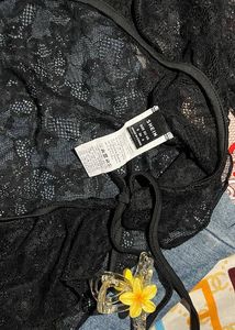 Black Lace Long Sleeve Top