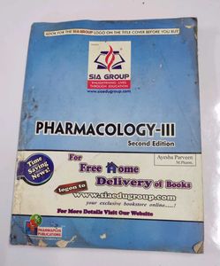 Pharmacology - III, Second Edition B.pharmacy IV Y