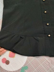 Black Ruffled Blouse