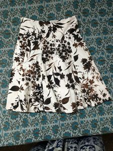 White And Brown Skirt.