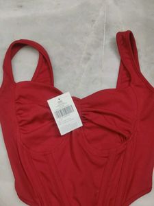 Red Bustier Corset Top