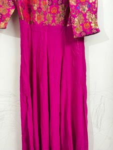 Ethnic Gown- Magenta Pink