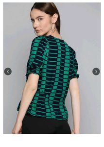 Chemistry Striped Peplum Top