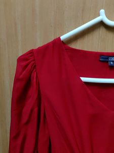 Elegant Bright Red Top