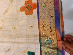 Vintage Indian Sari Fabric