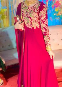 Gown With Dupatta And Lagies