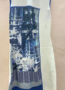 White & Blue Weatern Dress
